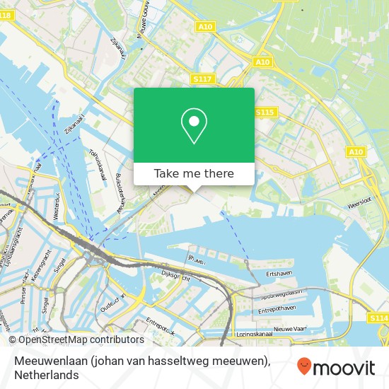 Meeuwenlaan (johan van hasseltweg meeuwen), 1022 Amsterdam map