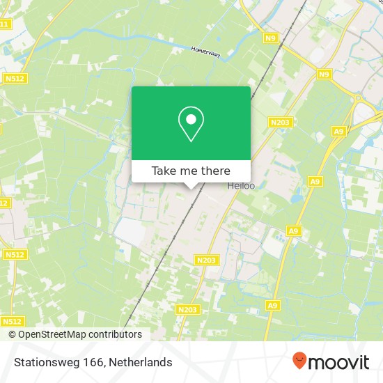 Stationsweg 166, 1852 LN Heiloo Karte