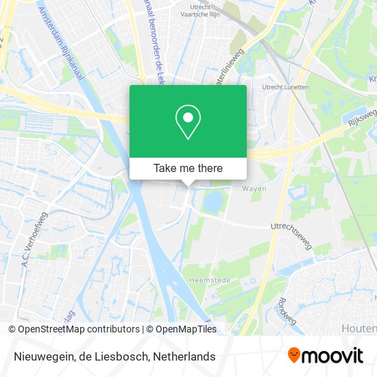 Nieuwegein, de Liesbosch Karte