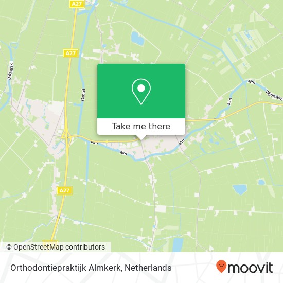 Orthodontiepraktijk Almkerk, Provincialeweg Noord 22A map