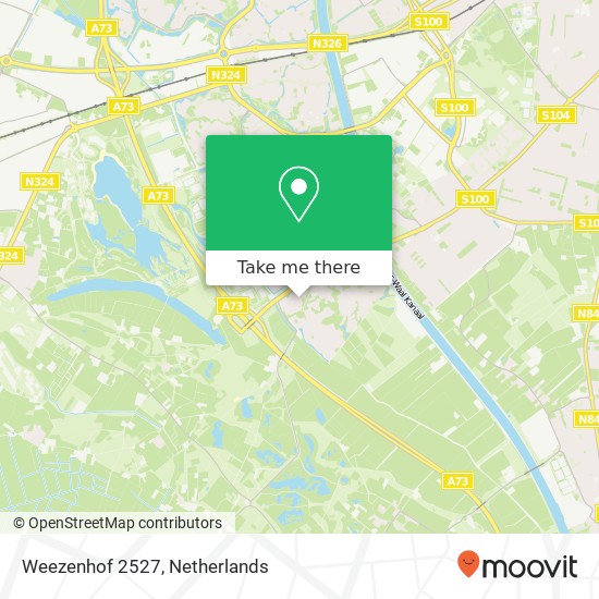 Weezenhof 2527, 6536 JH Nijmegen Karte