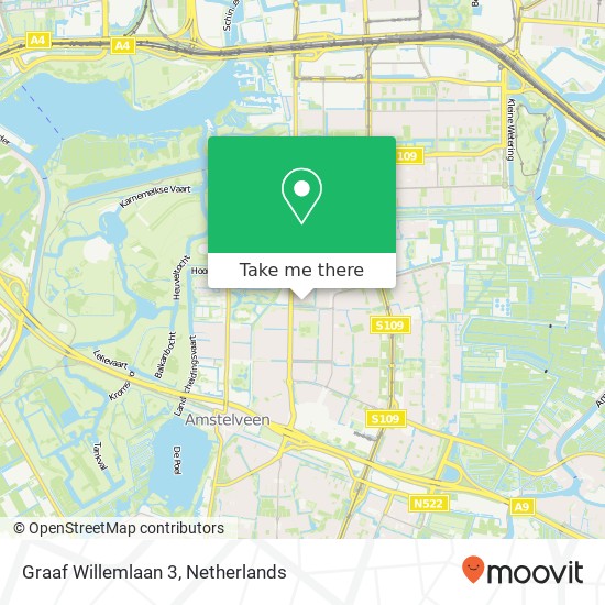 Graaf Willemlaan 3, 1181 EE Amstelveen map