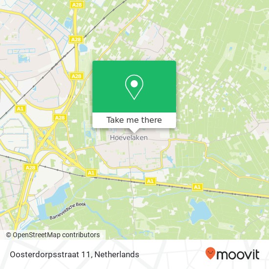 Oosterdorpsstraat 11, Oosterdorpsstraat 11, 3871 AA Hoevelaken, Nederland Karte