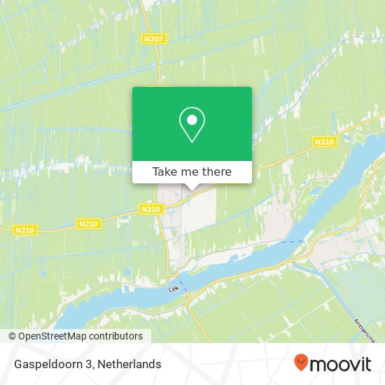 Gaspeldoorn 3, 2861 SN Bergambacht Karte