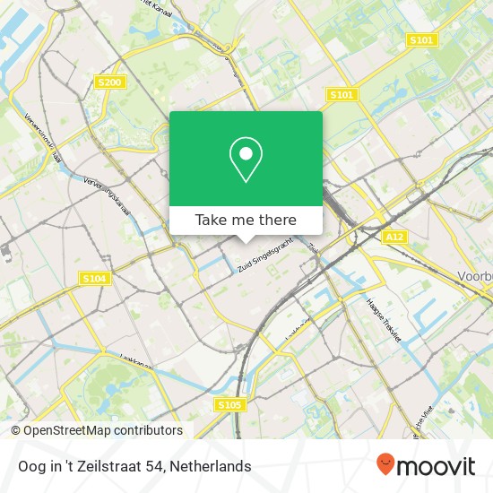 Oog in 't Zeilstraat 54, 2512 CC Den Haag map