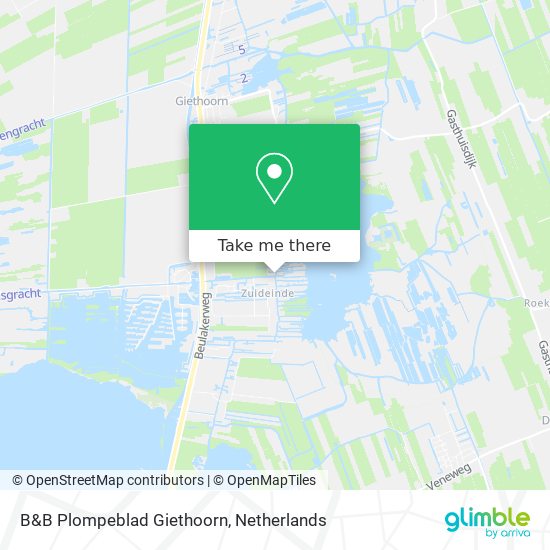 B&B Plompeblad Giethoorn map