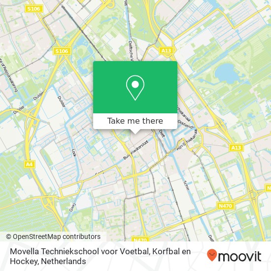 Movella Techniekschool voor Voetbal, Korfbal en Hockey, Adriaan Pauwstraat 45 Karte