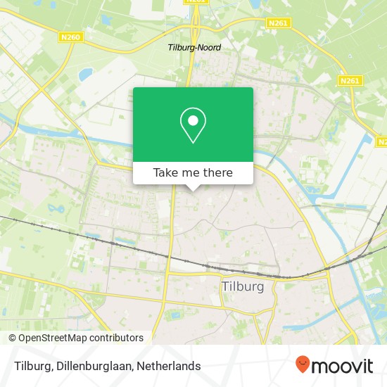 Tilburg, Dillenburglaan map