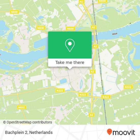Bachplein 2, 5301 VN Zaltbommel Karte