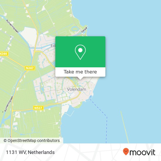 1131 WV, 1131 WV Volendam, Nederland Karte