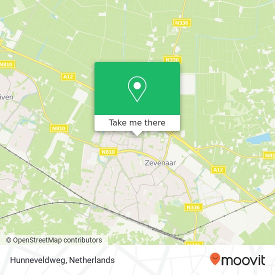 Hunneveldweg, Hunneveldweg map