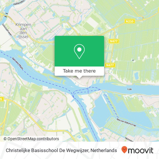 Christelijke Basisschool De Wegwijzer, Admiraal de Ruijterstraat 1 map