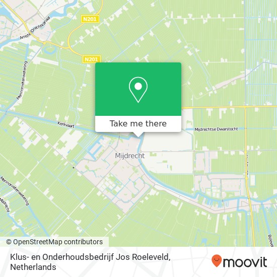 Klus- en Onderhoudsbedrijf Jos Roeleveld, Prinses Irenelaan 4 map