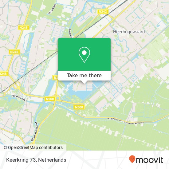 Keerkring 73, 1705 ST Heerhugowaard Karte