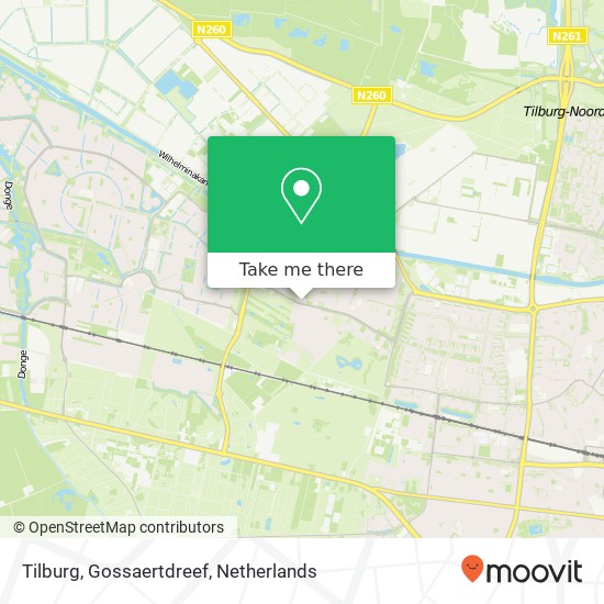 Tilburg, Gossaertdreef map