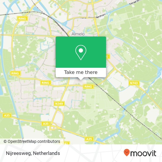 Nijreesweg, 7609 PC Almelo map