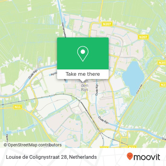 Louise de Colignystraat 28, 2404 GT Alphen aan den Rijn map