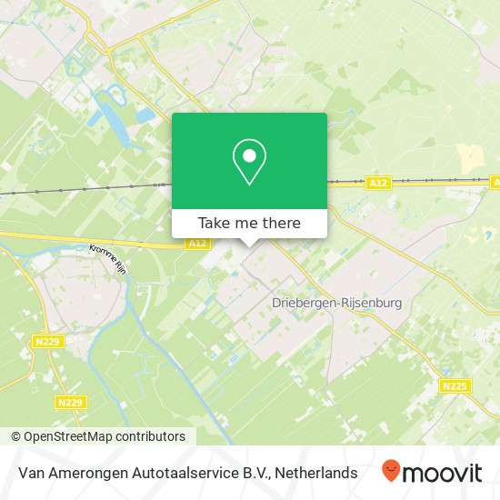 Van Amerongen Autotaalservice B.V., Nijendal 18 Karte