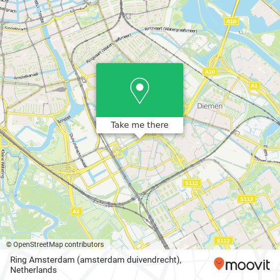 Ring Amsterdam (amsterdam duivendrecht), 1096 Amsterdam map