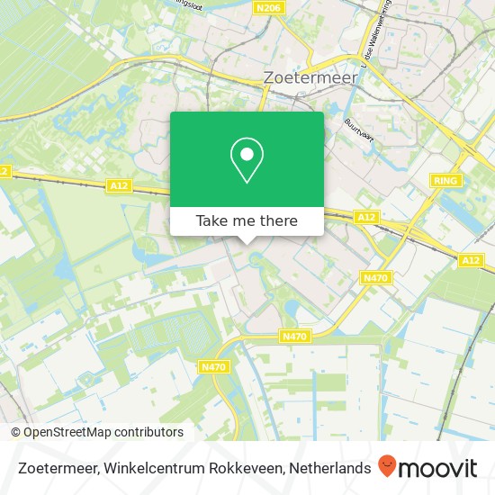 Zoetermeer, Winkelcentrum Rokkeveen map