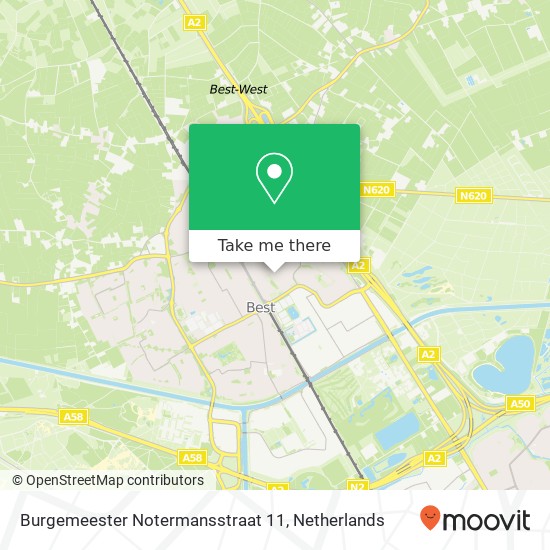 Burgemeester Notermansstraat 11, 5683 MA Best Karte