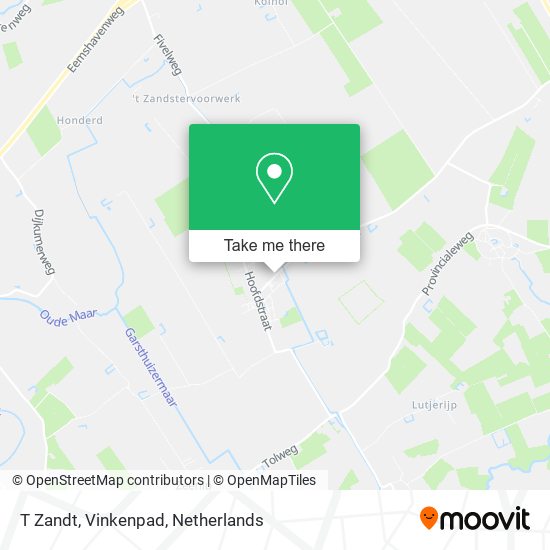 T Zandt, Vinkenpad map