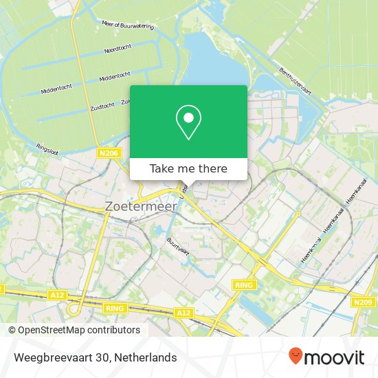 Weegbreevaart 30, 2724 VW Zoetermeer map