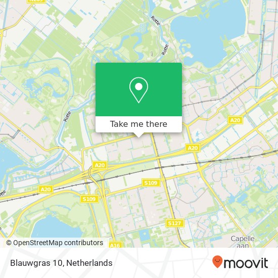 Blauwgras 10, 3068 BD Rotterdam map