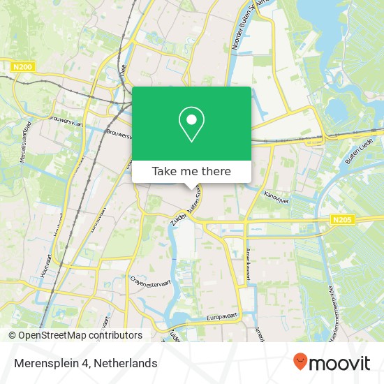 Merensplein 4, 2012 ZZ Haarlem map