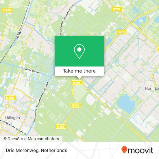 Drie Merenweg, 2134 Hoofddorp Karte