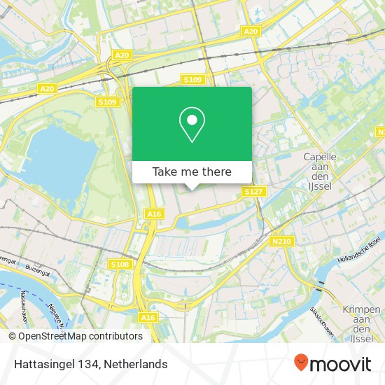Hattasingel 134, 3066 HH Rotterdam Karte
