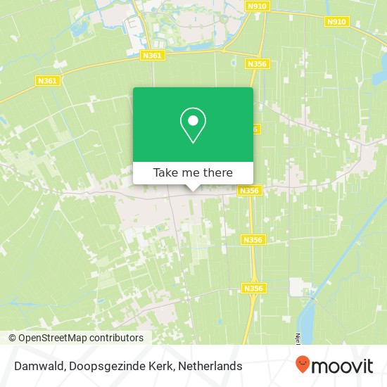 Damwald, Doopsgezinde Kerk map