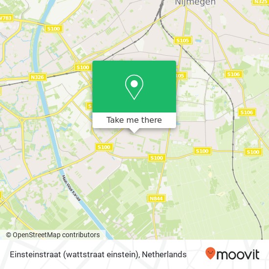 Einsteinstraat (wattstraat einstein), 6533 Nijmegen map