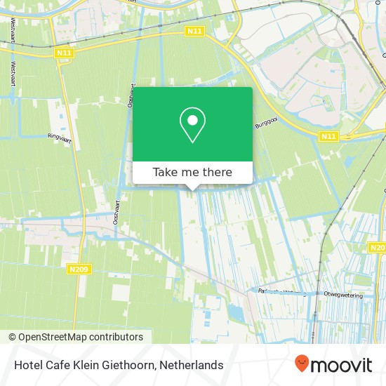 Hotel Cafe Klein Giethoorn, Rietveld 1 map