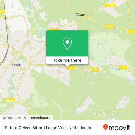 Sittard-Geleen Sittard Lange Voer Karte