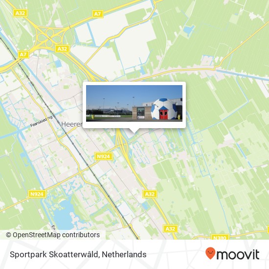 Sportpark Skoatterwâld, Oranje Nassaulaan 21 map