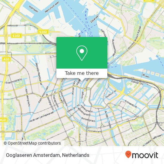 Ooglaseren Amsterdam, Herengracht map