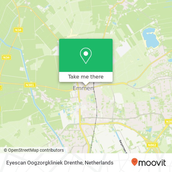 Eyescan Oogzorgkliniek Drenthe, Weerdingerstraat 250 map