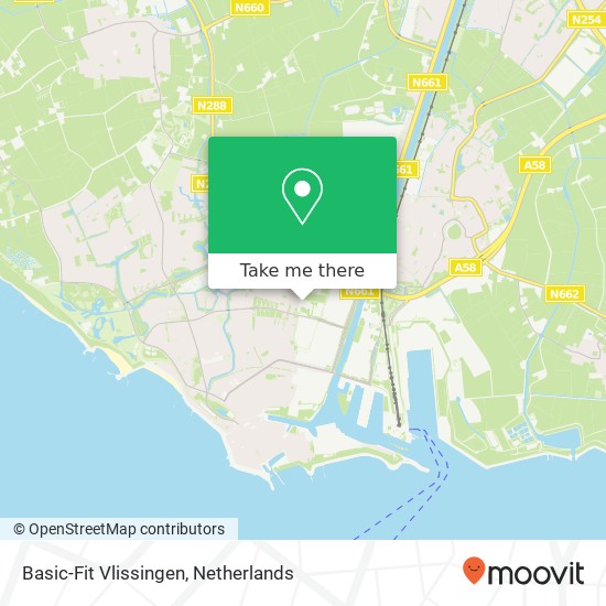 Basic-Fit Vlissingen, Baskensburgplein 2 map