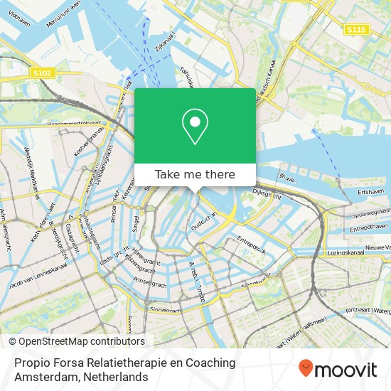 Propio Forsa Relatietherapie en Coaching Amsterdam, Kromme Waal 9 map