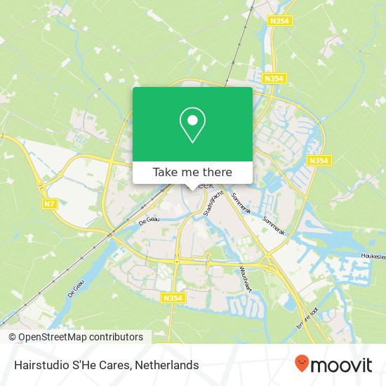 Hairstudio S'He Cares, Marktstraat 16A map