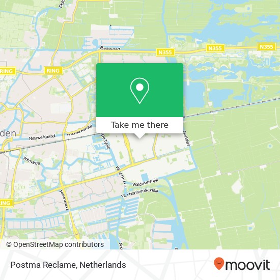 Postma Reclame, Uranusweg 16 map