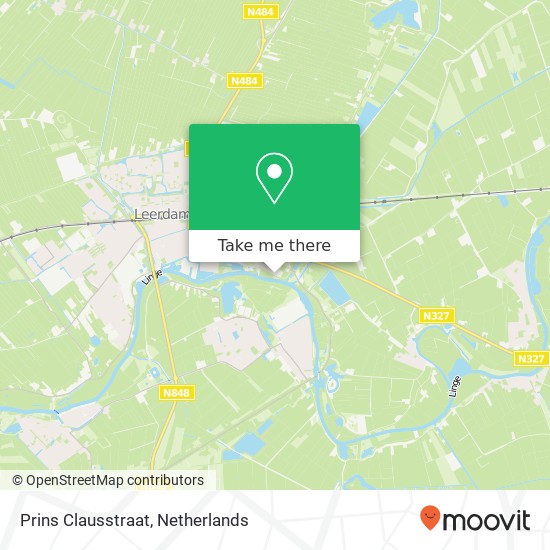 Prins Clausstraat, 4141 MB Leerdam map