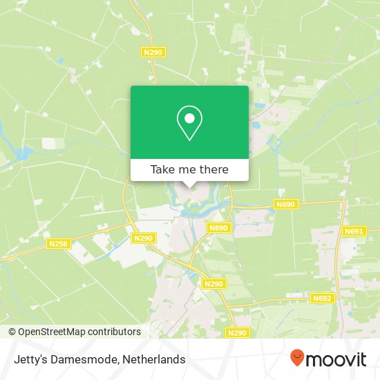 Jetty's Damesmode, Steenstraat 9 map