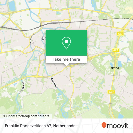 Franklin Rooseveltlaan 67, 4818 KB Breda map