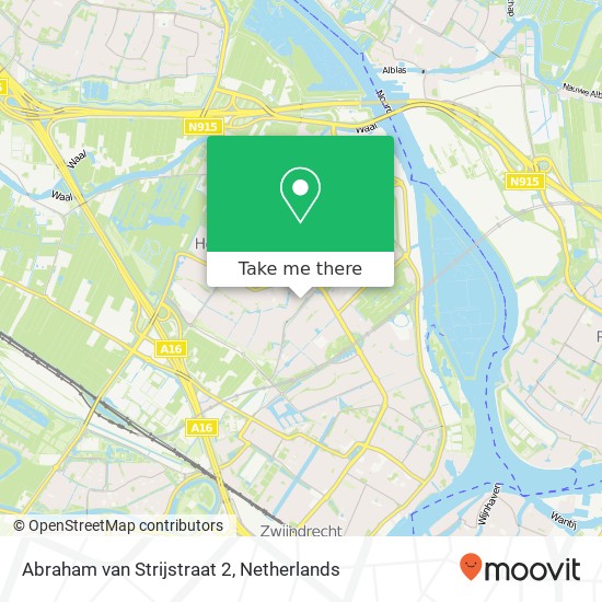 Abraham van Strijstraat 2, 3343 DT Hendrik-Ido-Ambacht Karte