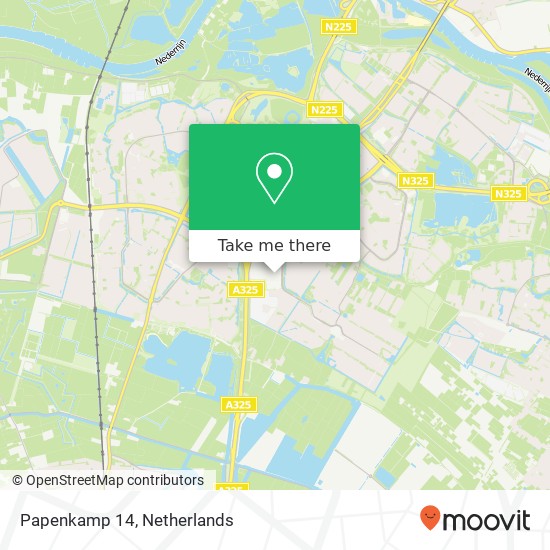 Papenkamp 14, 6836 BD Arnhem Karte