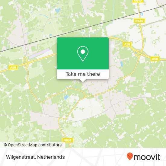 Wilgenstraat, Wilgenstraat, Sint Willebrord, Nederland map