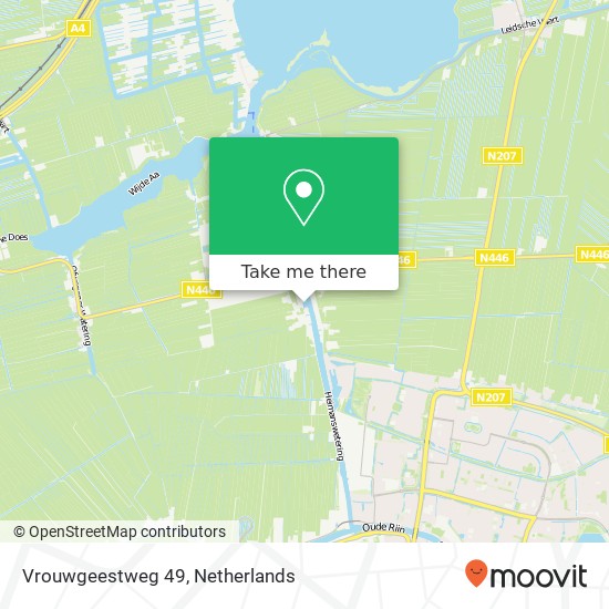 Vrouwgeestweg 49, Vrouwgeestweg 49, 2481 KM Woubrugge, Nederland Karte