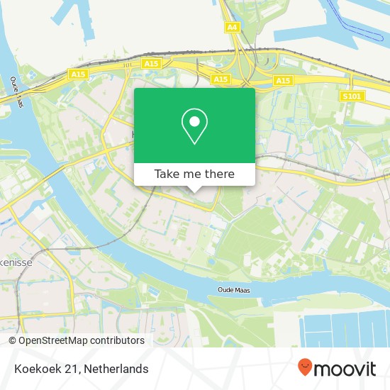 Koekoek 21, Koekoek 21, 3191 DJ Hoogvliet Rotterdam, Nederland map